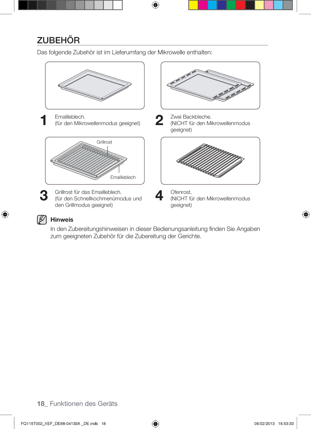 Samsung FQ115T002/XEG, FQ115T002/BWT, FQ115T002/XEF manual Zubehör 