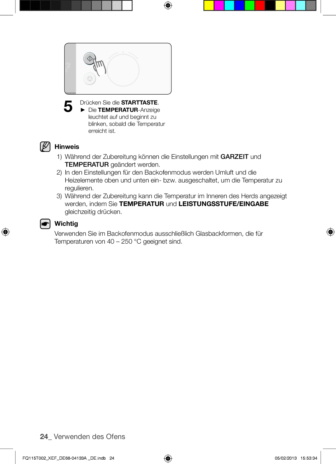 Samsung FQ115T002/XEG, FQ115T002/BWT, FQ115T002/XEF manual Wichtig 