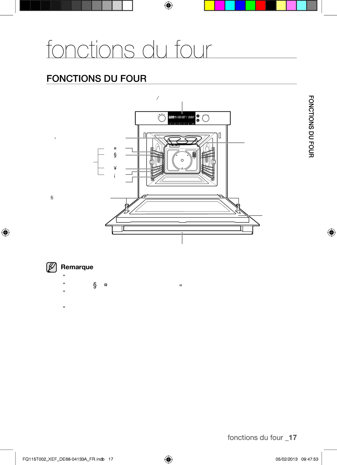 Samsung FQ115T002/XEF, FQ115T002/XEG, FQ115T002/BWT manual Fonctions du four, Fonctions DU Four, Remarque 