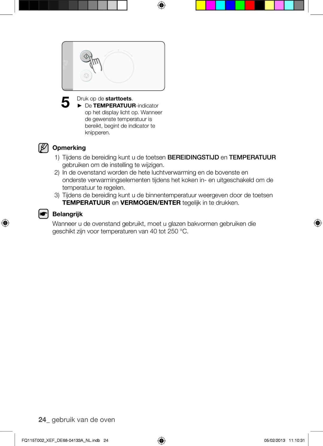 Samsung FQ115T002/XEG, FQ115T002/BWT, FQ115T002/XEF manual Belangrijk 