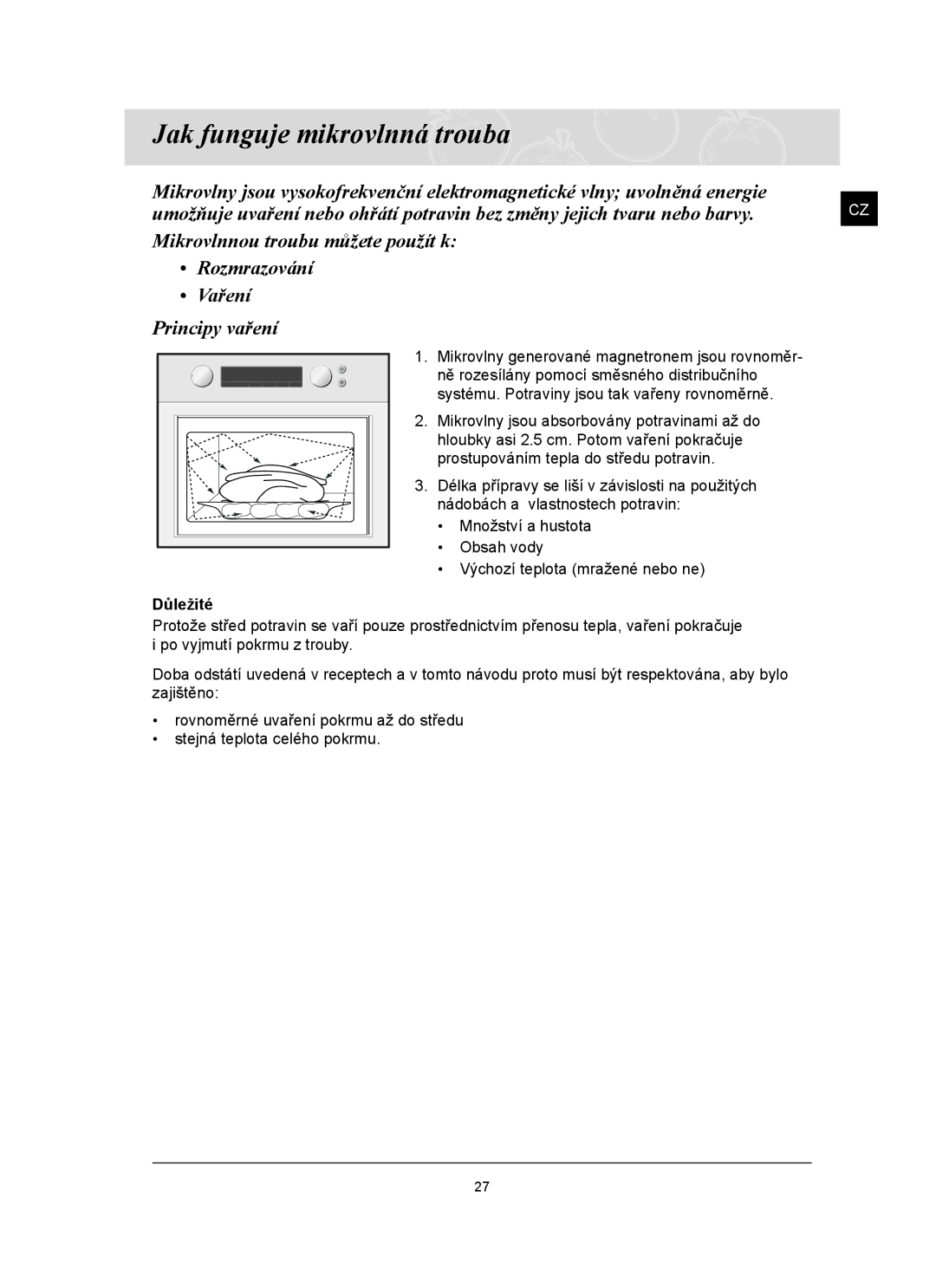 Samsung FQ159ST/XEH manual Jak funguje mikrovlnná trouba 