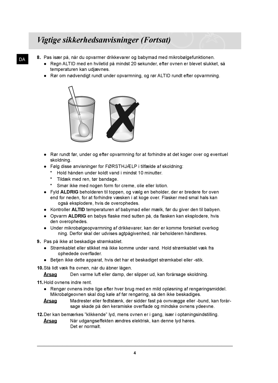 Samsung FQ159UST/XEE manual Temperaturen kan udjævnes 