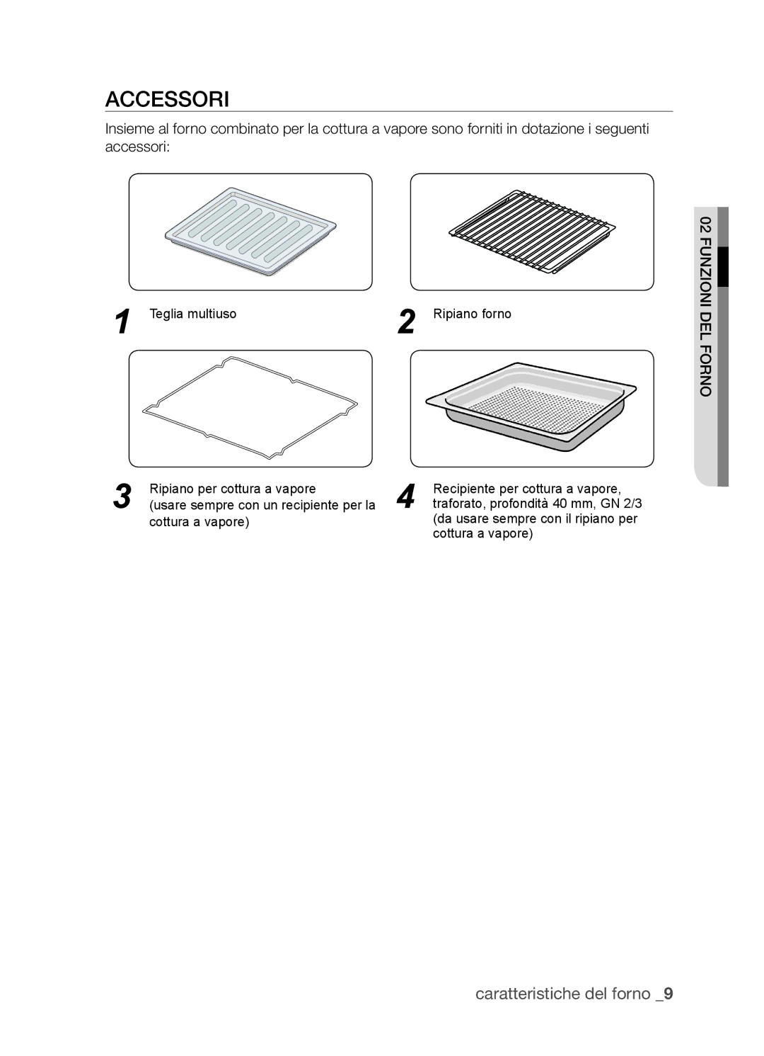 Samsung FQV113T001/XEO, FQV113T001/XET manual Accessori 