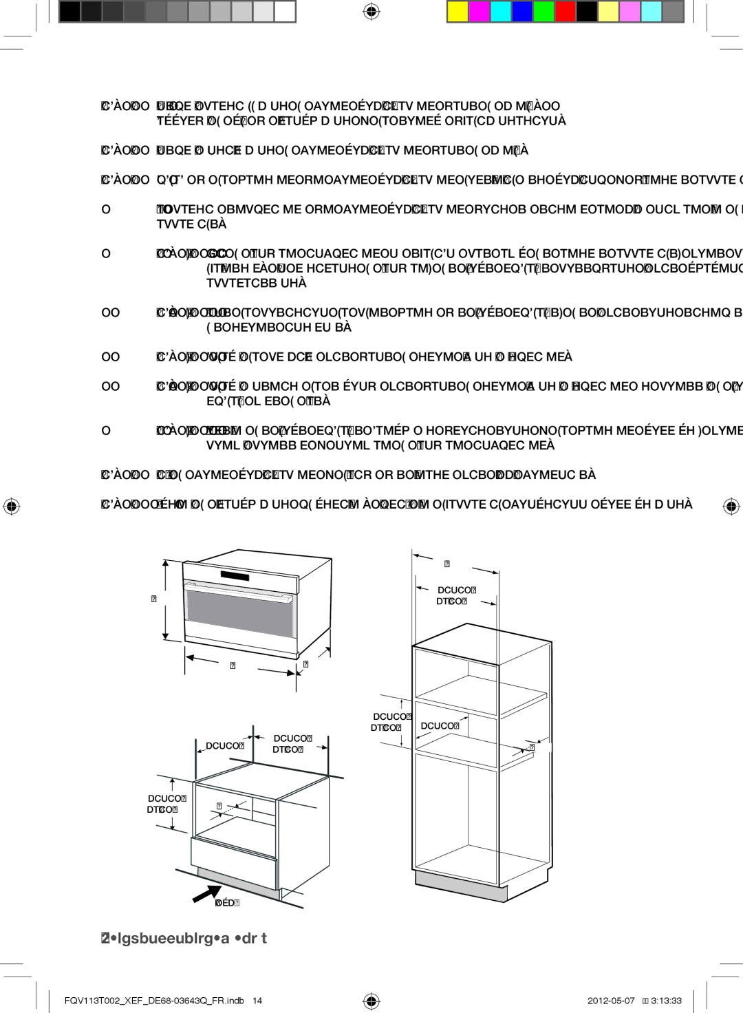 Samsung FQV113T002/XEF manual Insérez entièrement le four combi-vapeur dans le meuble 