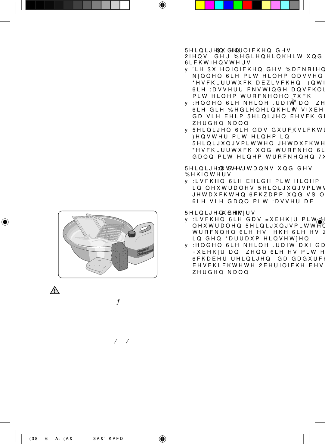 Samsung FQV113T002/XEF manual Reinigen der Außenflächen des, Sichtfensters, Reinigen des Wassertanks und des, Behälters 