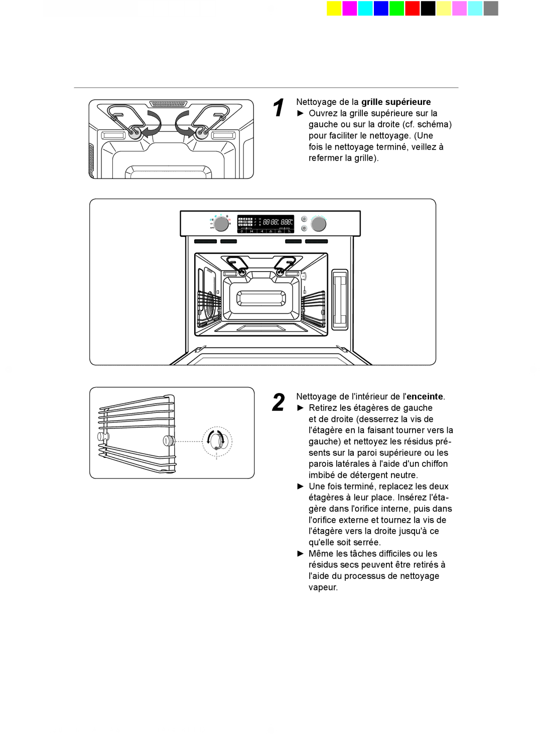 Samsung FQV113T002/XEF manual 52 Détartrage et nettoyage, Nettoyage de la grille supérieure 