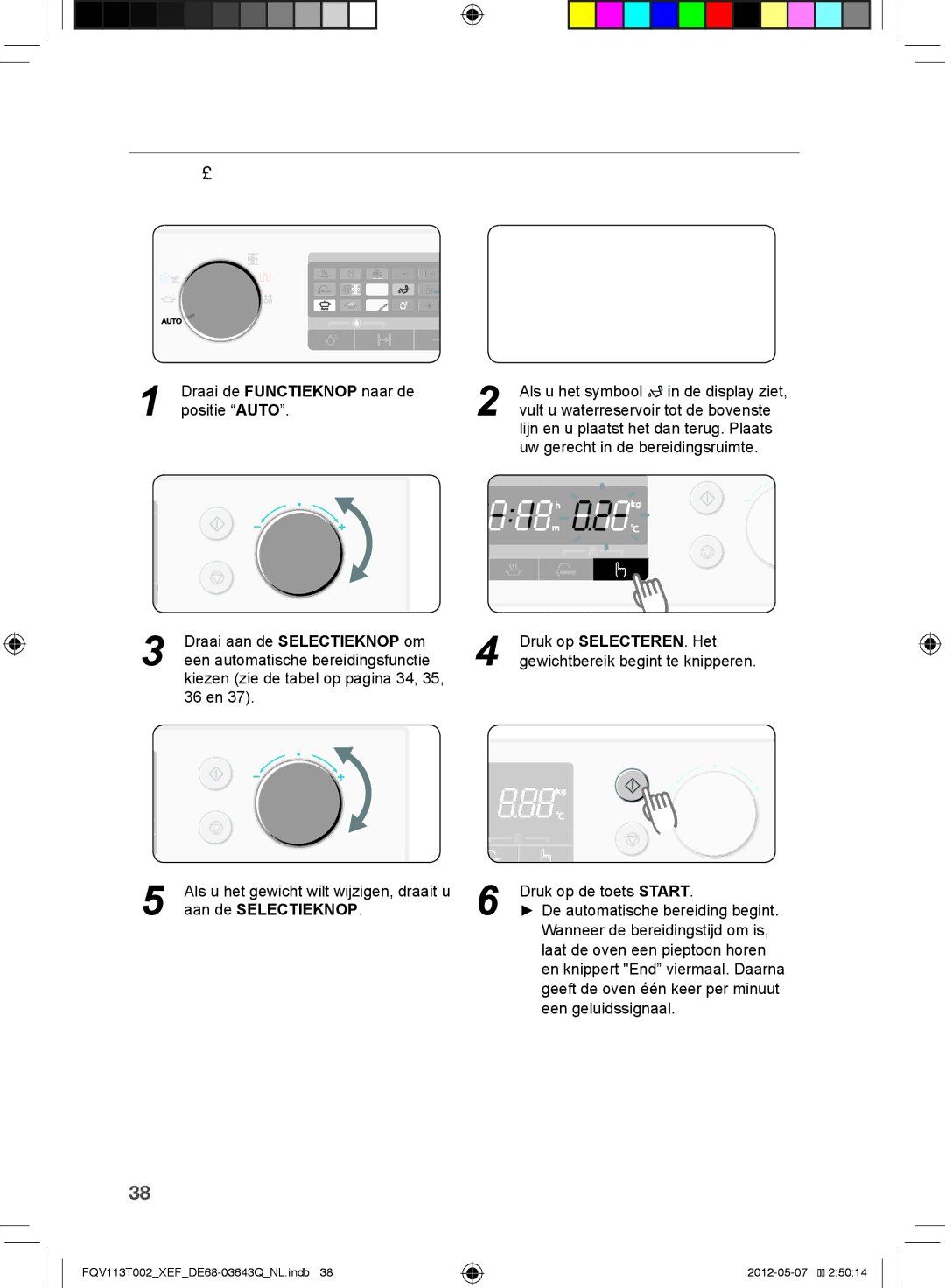 Samsung FQV113T002/XEF manual De automatische bereidingsstand gebruiken 