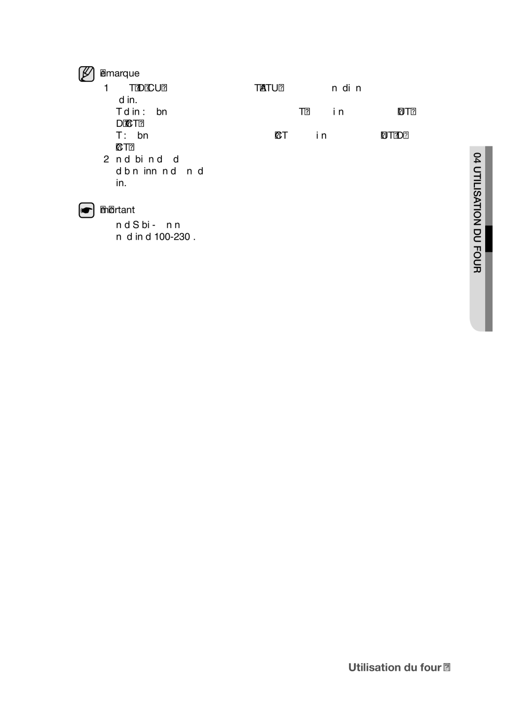 Samsung FQV137ST/XEF manual DE Selection 