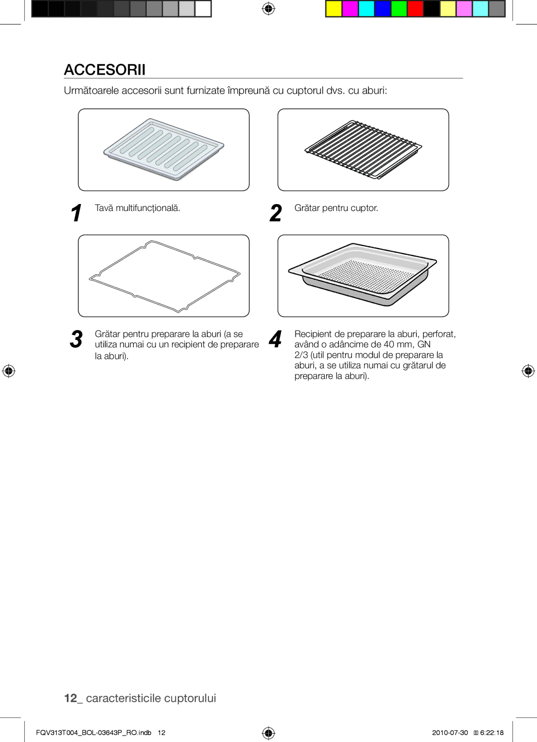 Samsung FQV313T004/BOL manual Accesorii 