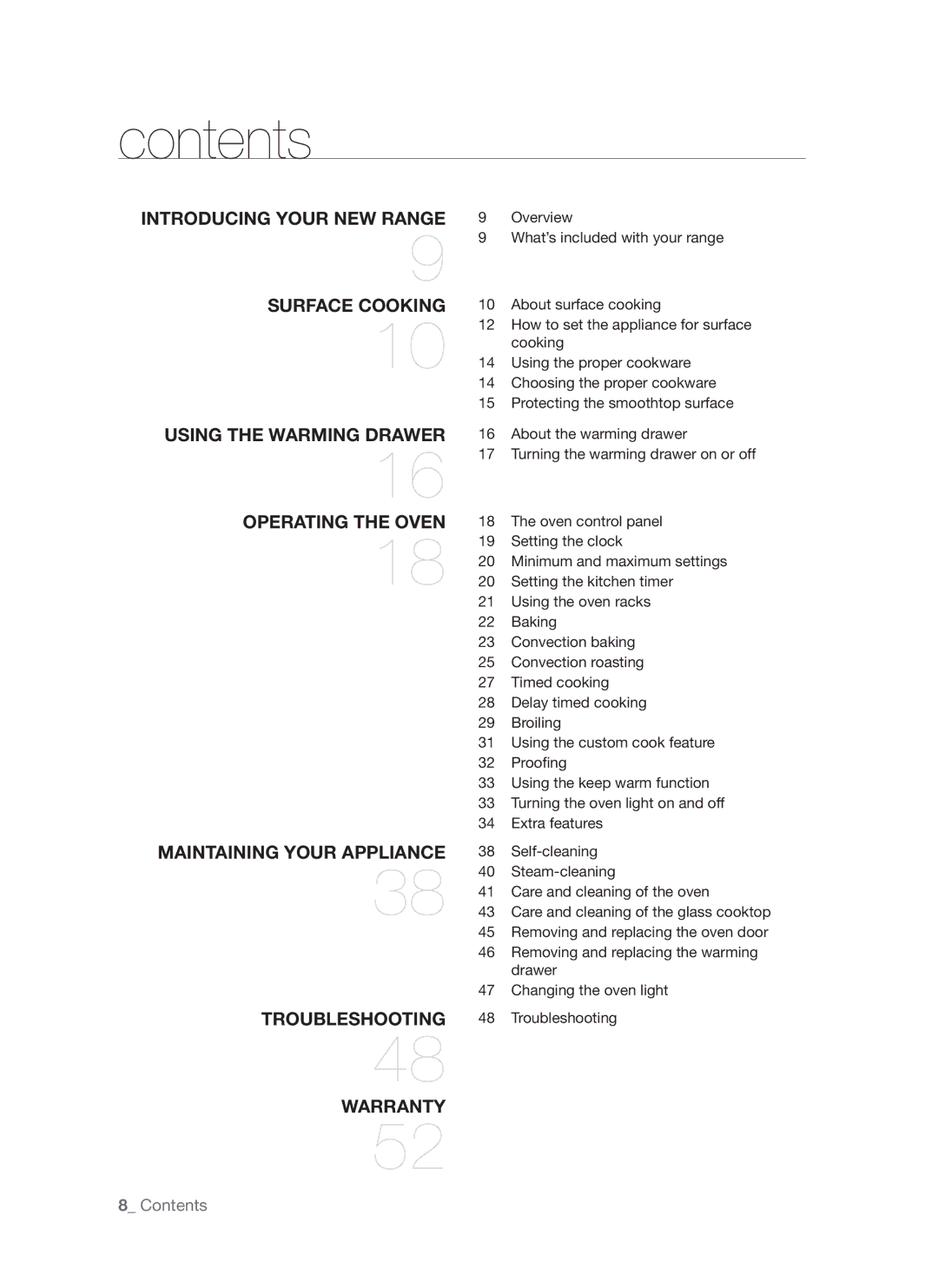 Samsung FTQ352IWUX, FTQ352IWUB, FTQ352IWUW user manual Contents 