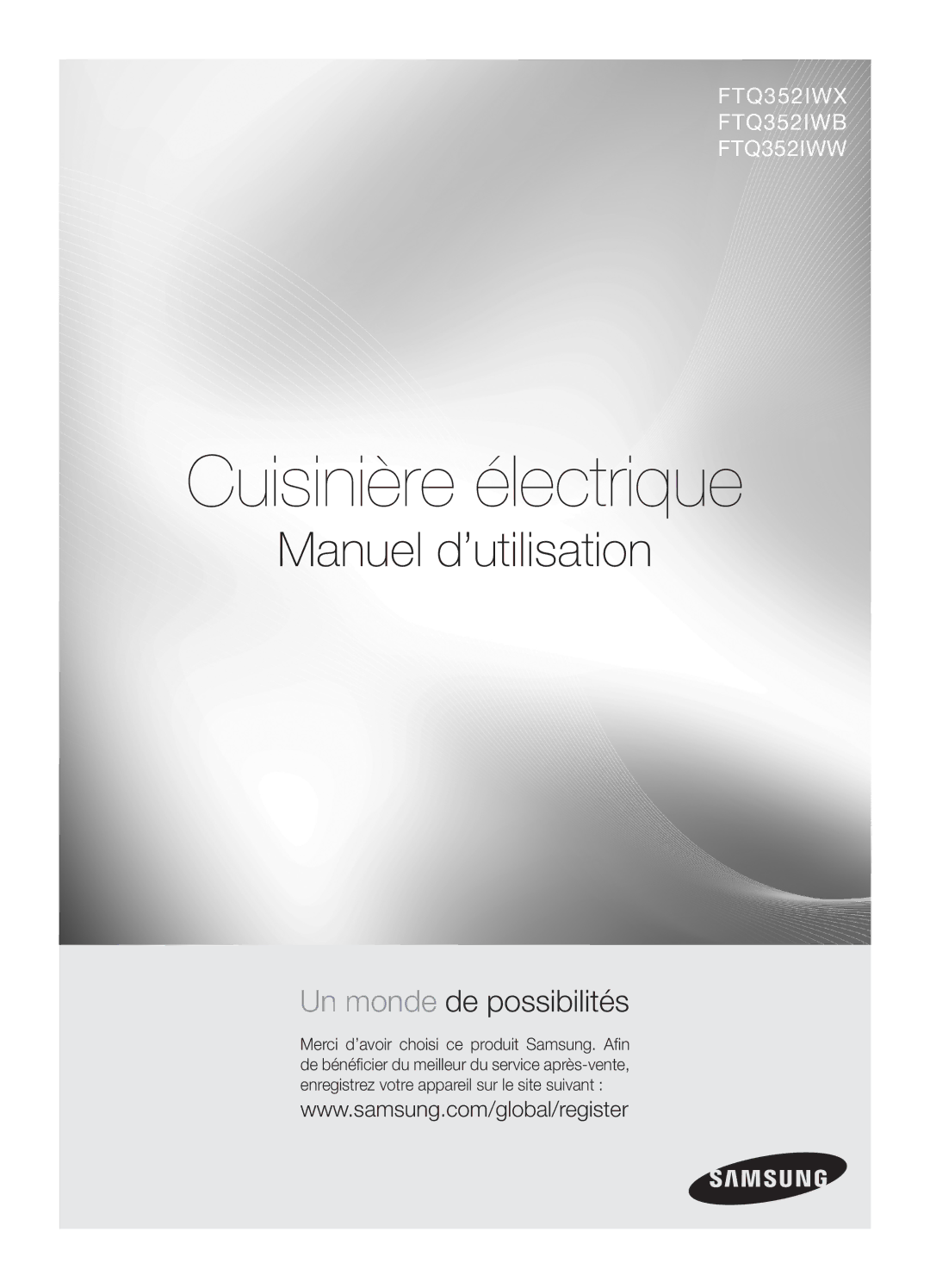 Samsung FTQ352IWX user manual Cuisinière électrique 