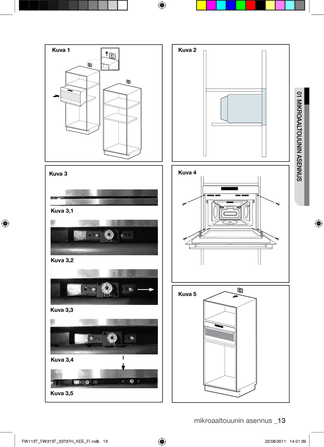 Samsung FW113T001/XEE manual Kuva Kuva 3,1 Kuva 3,2 Kuva 3,3 Kuva 3,4 Kuva 3,5 