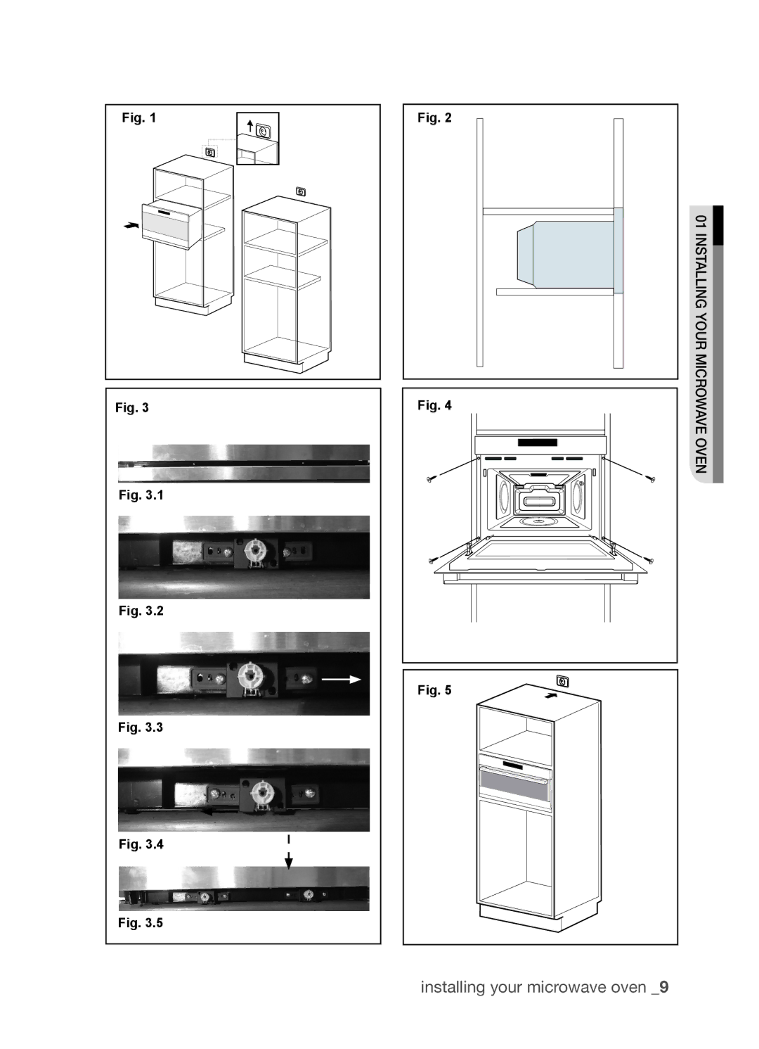 Samsung FW213G001/XEO manual Installing Your Microwave Oven 