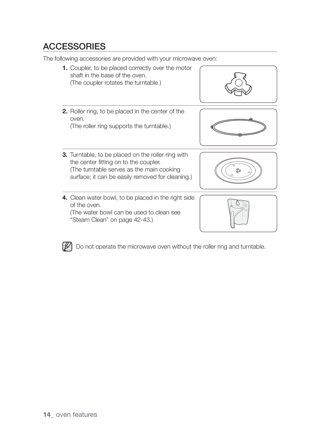 Samsung FW313T002/XEE manual Accessories 