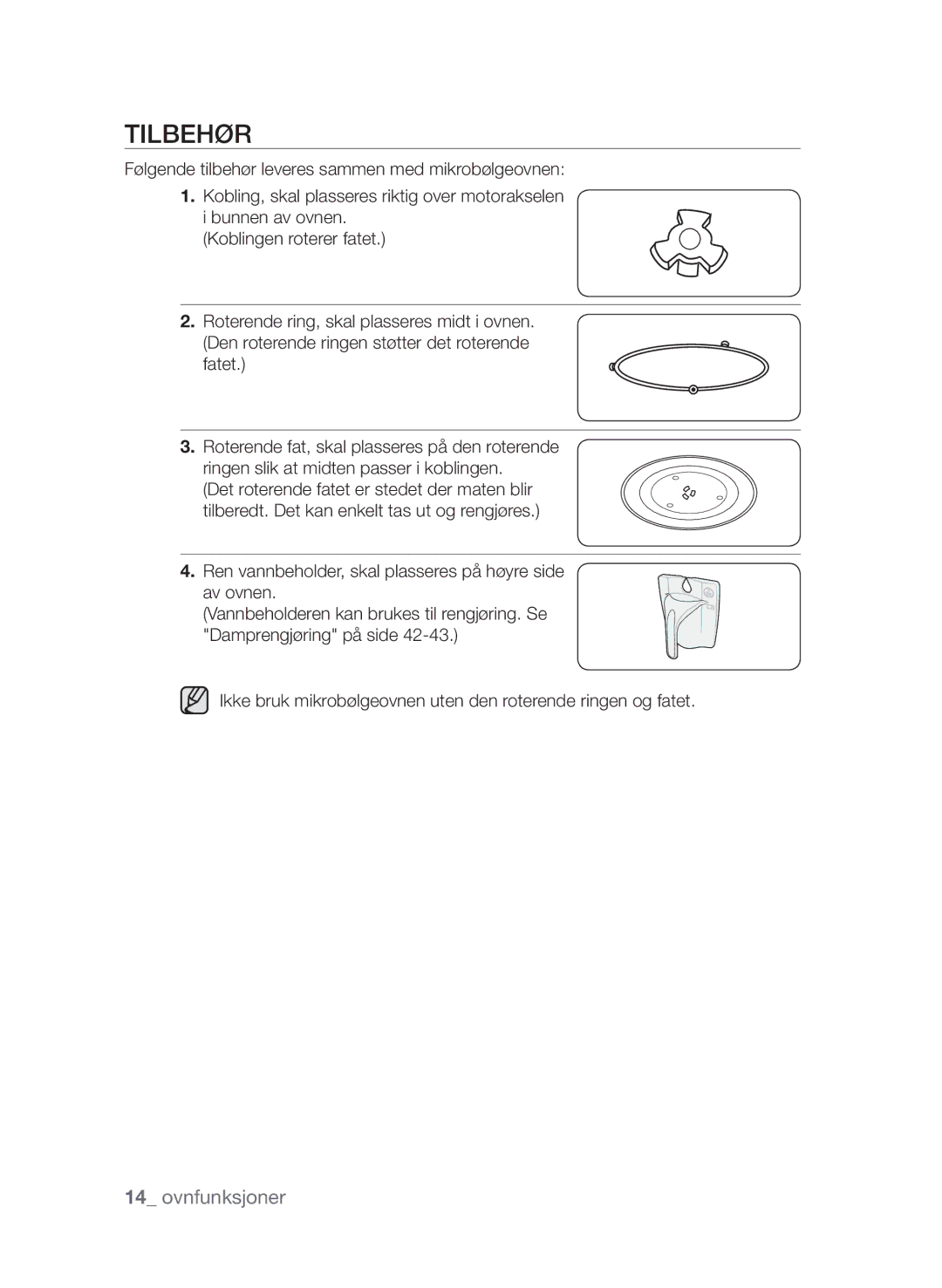 Samsung FW313T002/XEE manual Tilbehør 