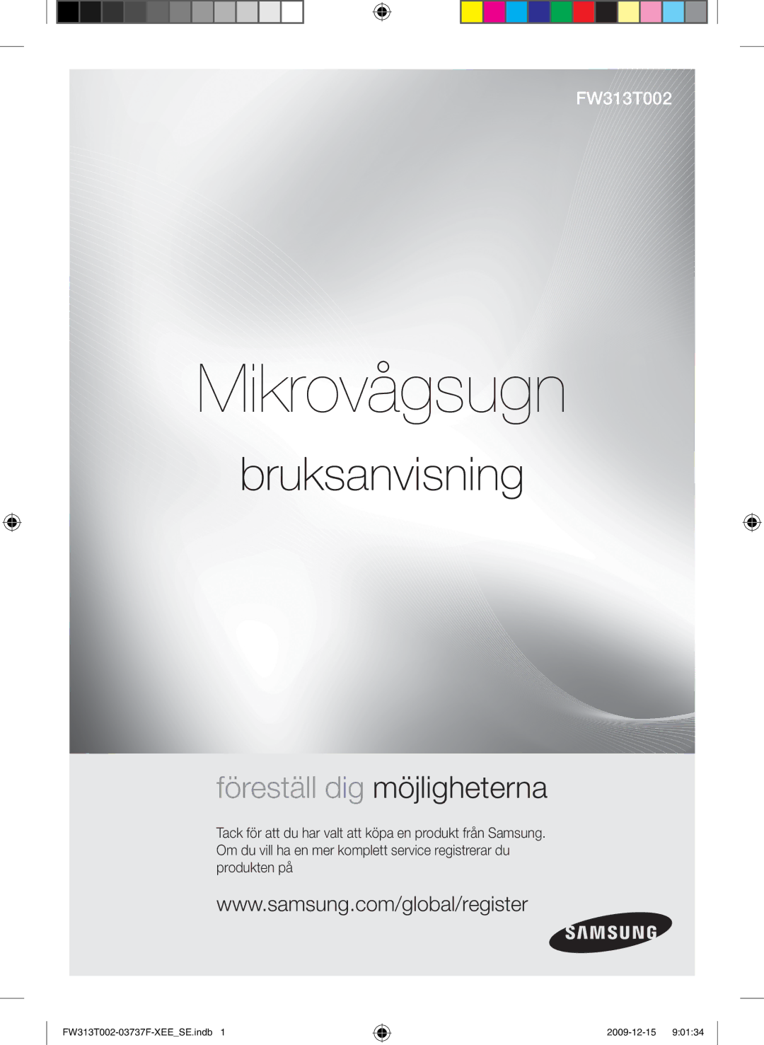 Samsung FW313T002/XEE manual Mikrovågsugn 