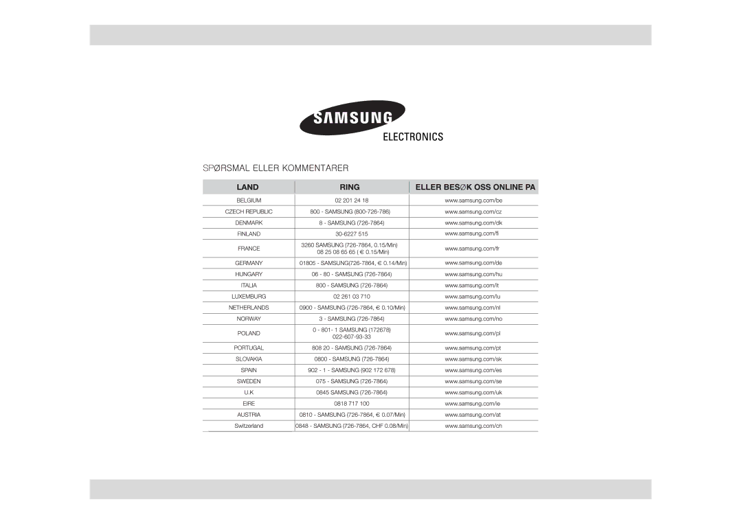 Samsung FW77KUST/XEE manual 