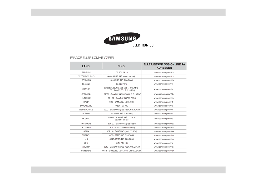 Samsung FW77KUST/XEE manual 