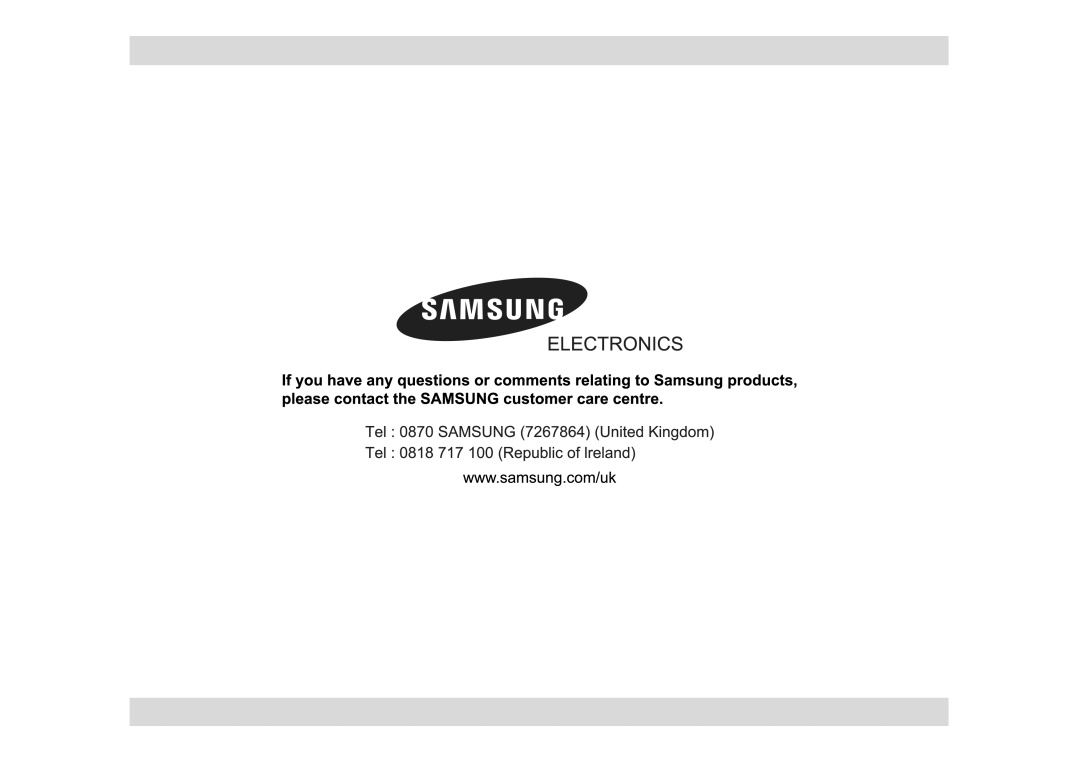 Samsung FW87KUST/XEE manual 