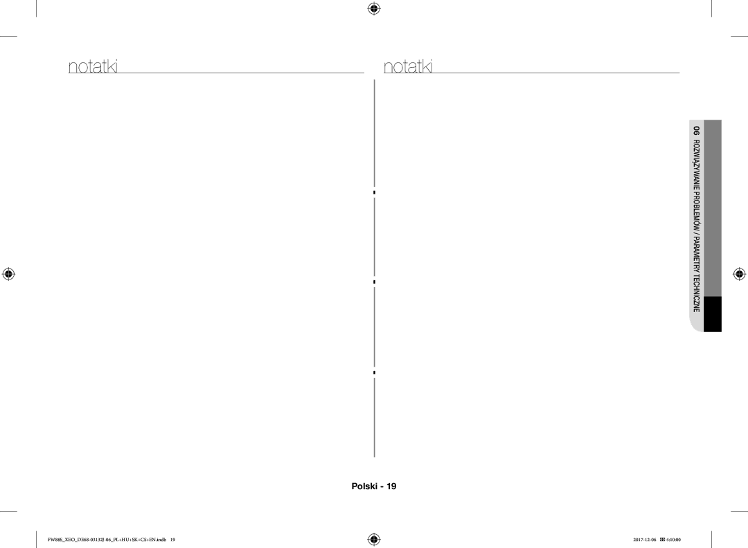 Samsung FW87SUB/XEO manual Notatki 