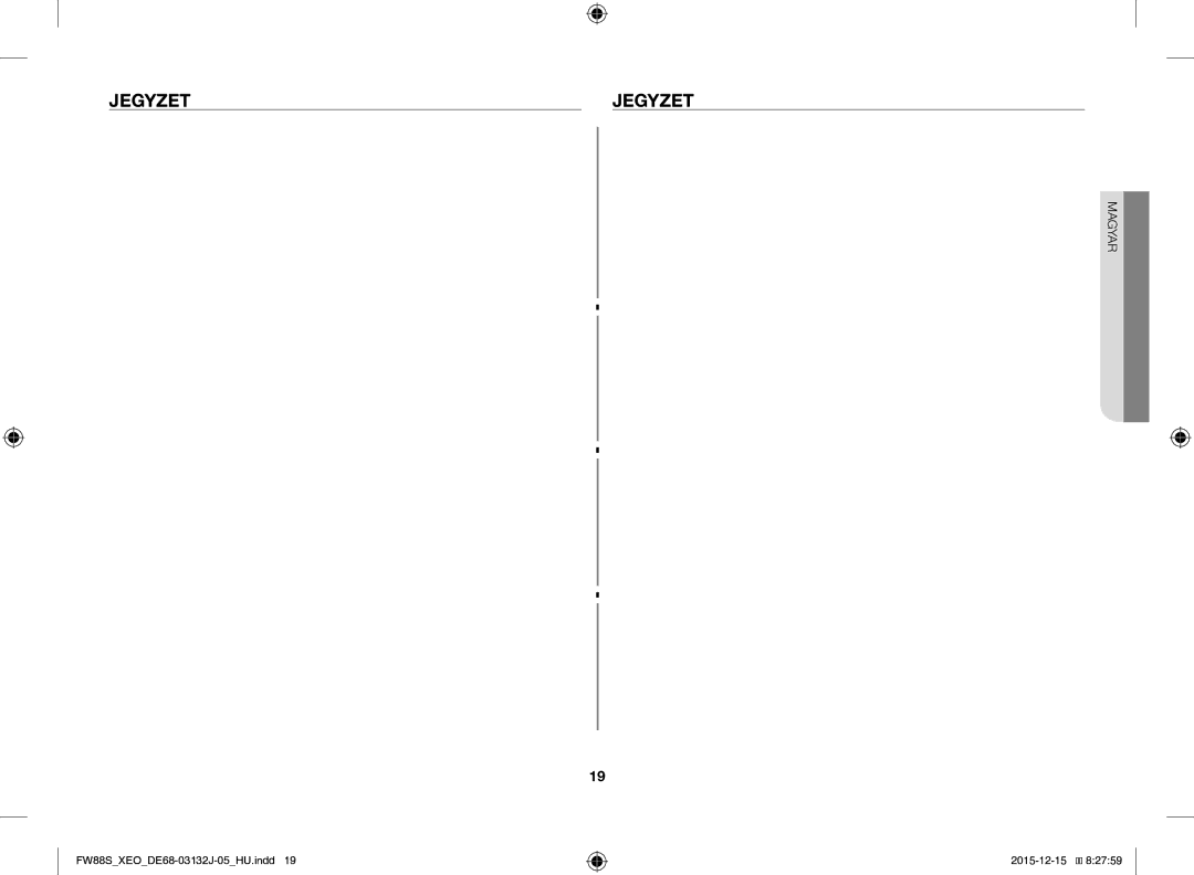 Samsung FW87SUST/AND, FW87SUST/XEO manual Jegyzet 