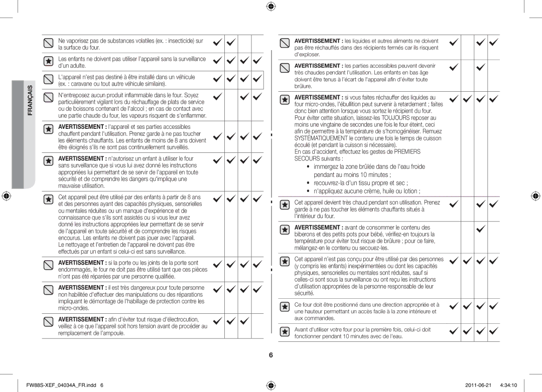 Samsung FW87SW/XEF manual Français 