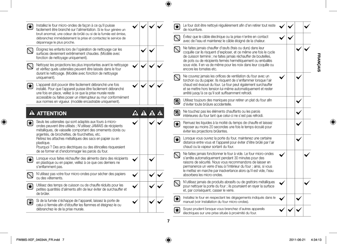 Samsung FW87SW/XEF manual Français 