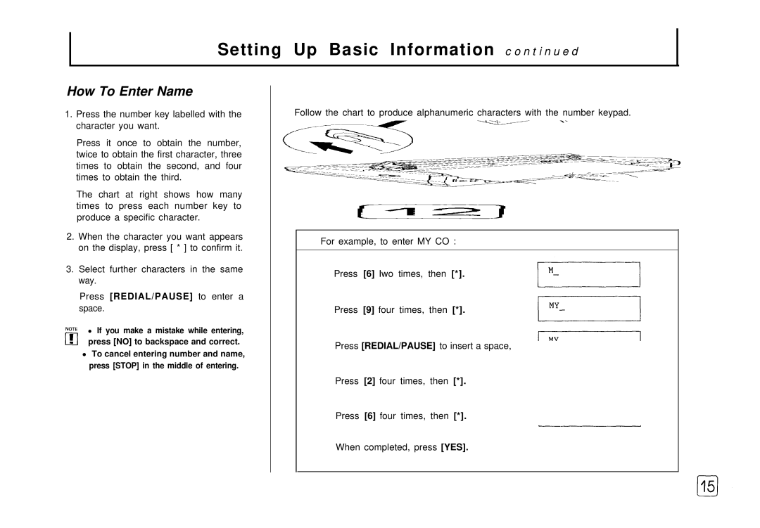 Samsung FX 505 manual How To Enter Name 