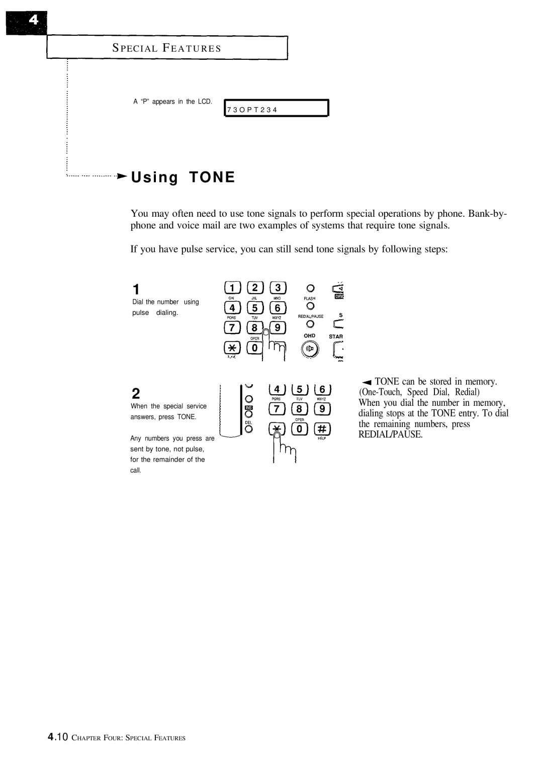 Samsung FX100 manual Using Tone 