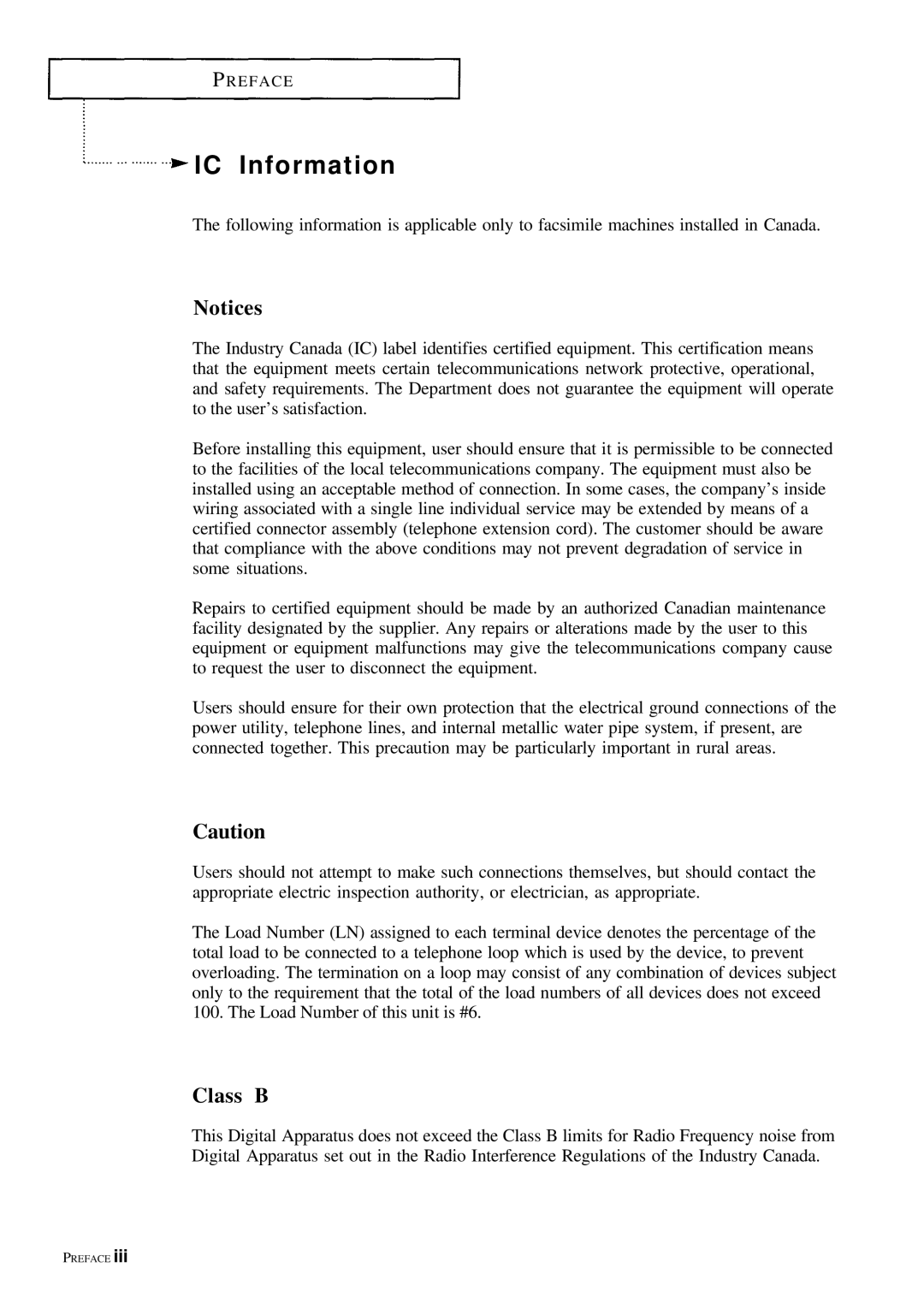 Samsung FX100 manual IC Information, Class B 