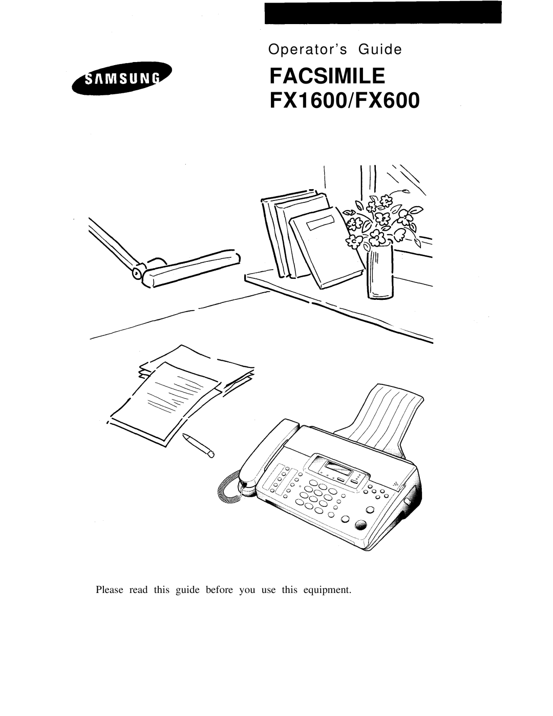 Samsung manual Facsimile FX1600/FX600 