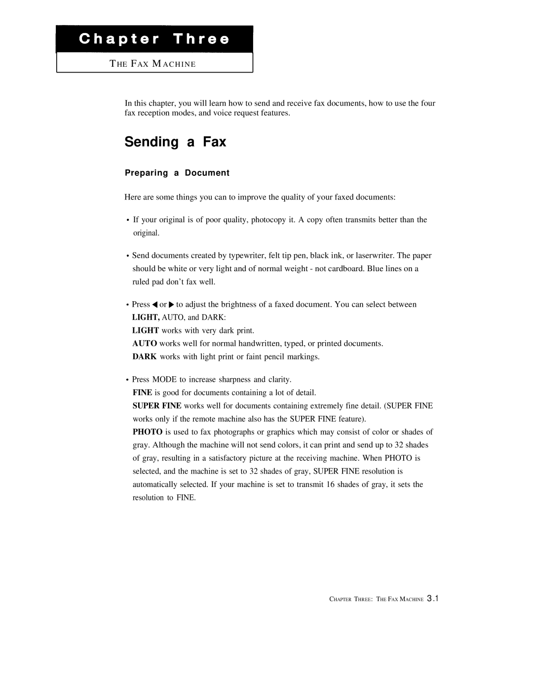 Samsung FX600, FX1600 manual Sending a Fax, Preparing a Document 