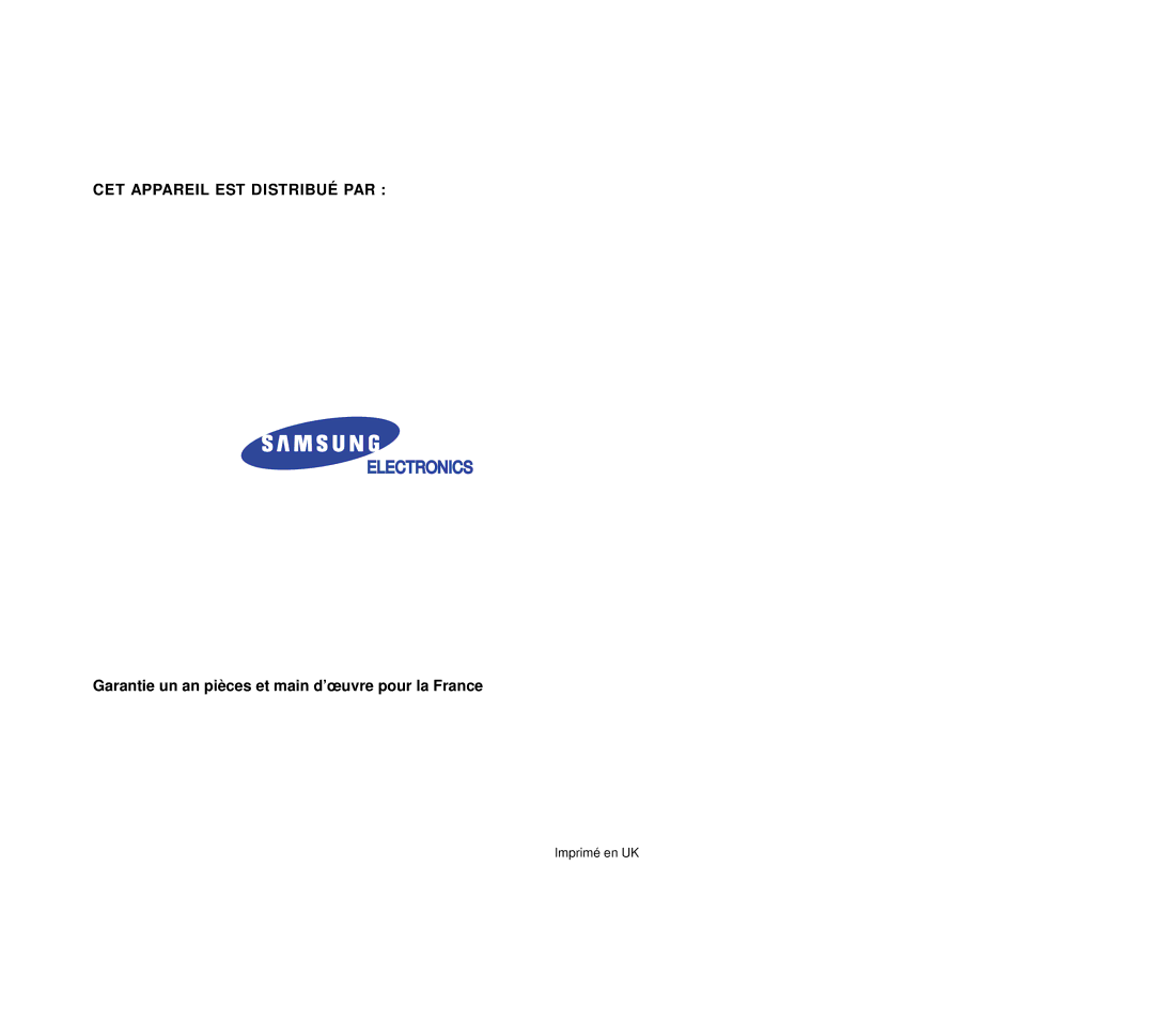 Samsung G2613C/XEF, G2613C-1/XEF manual Electronics 