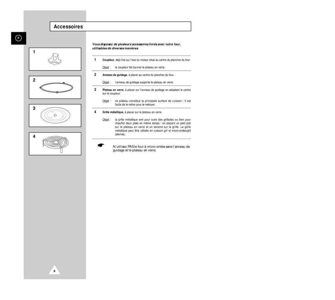 Samsung G2613C/XEF, G2613C-1/XEF manual Accessoires 