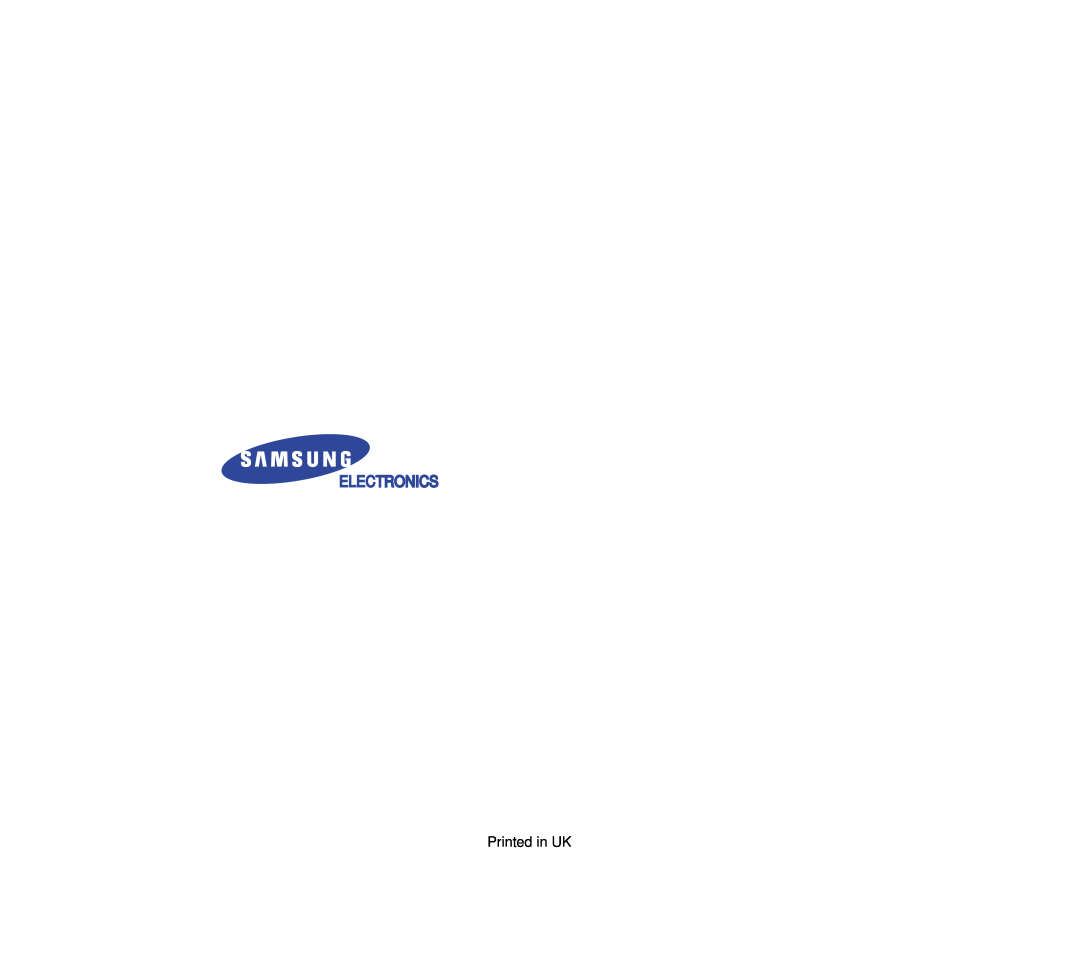 Samsung G2618C manual Printed in UK, Electronics 