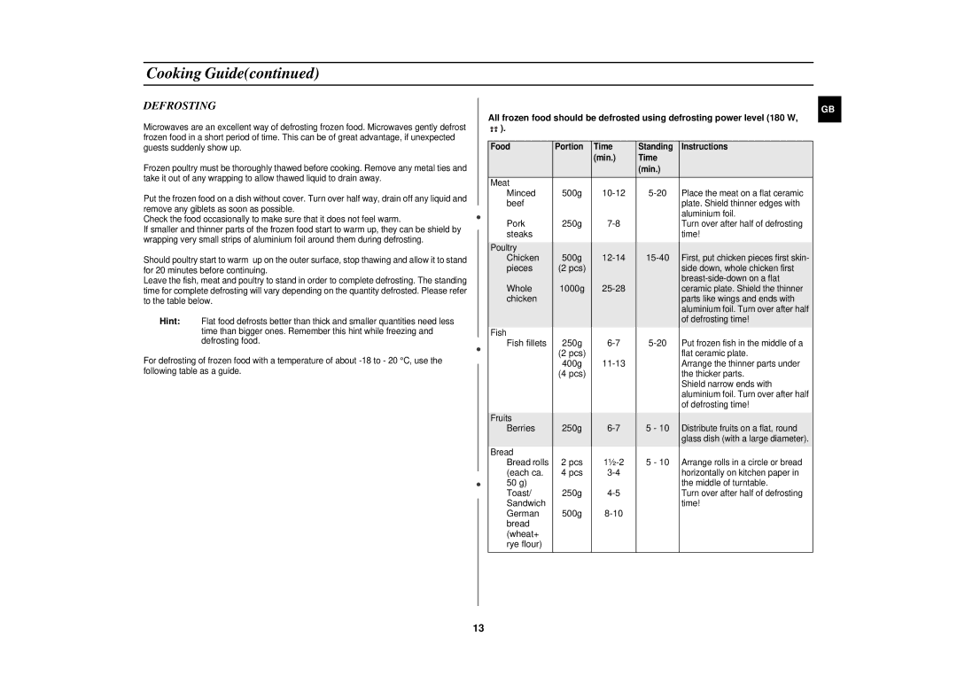 Samsung G2719N/XSV, G2719NR/BWT manual Defrosting 