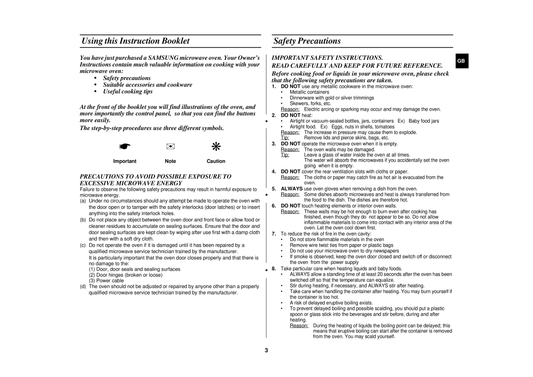 Samsung G2719N/XSV, G2719NR/BWT manual Using this Instruction Booklet, Safety Precautions, Do not heat 