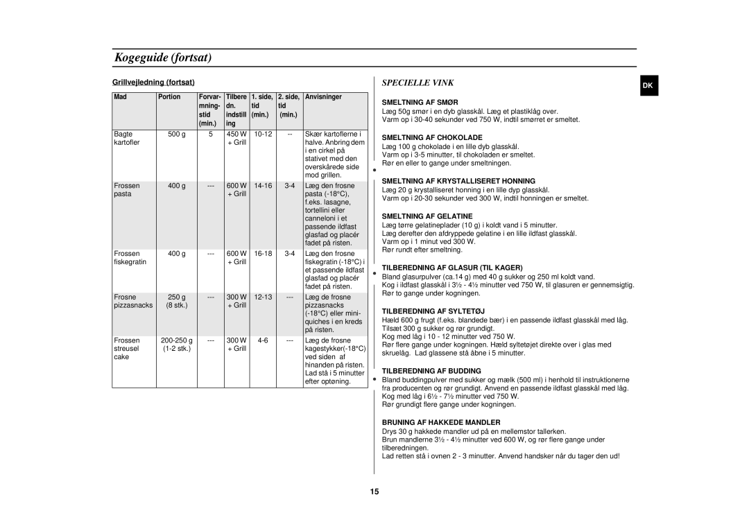 Samsung G2719N/XEE manual Specielle Vink 