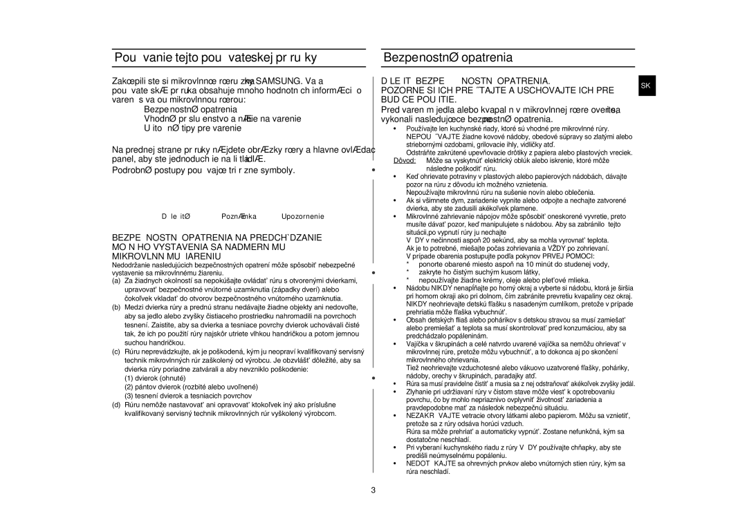 Samsung G2719N/XEH manual Používanie tejto používateľskej príručky, Bezpečnostné opatrenia, DôležitéPoznámka Upozornenie 