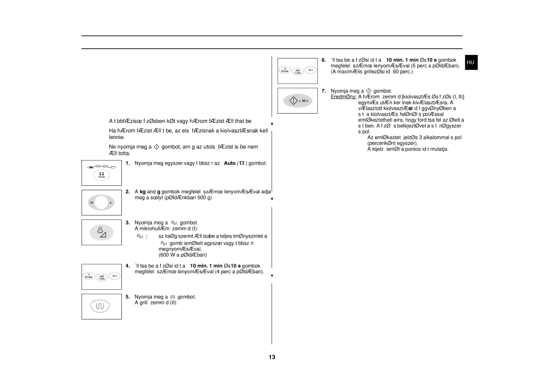 Samsung G2736N/XEH manual Többfázisú főzés 