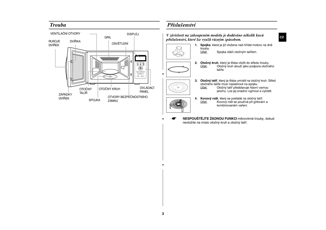 Samsung G2739N/LIB, G2739N-S/XEH manual Trouba, Příslušenství 