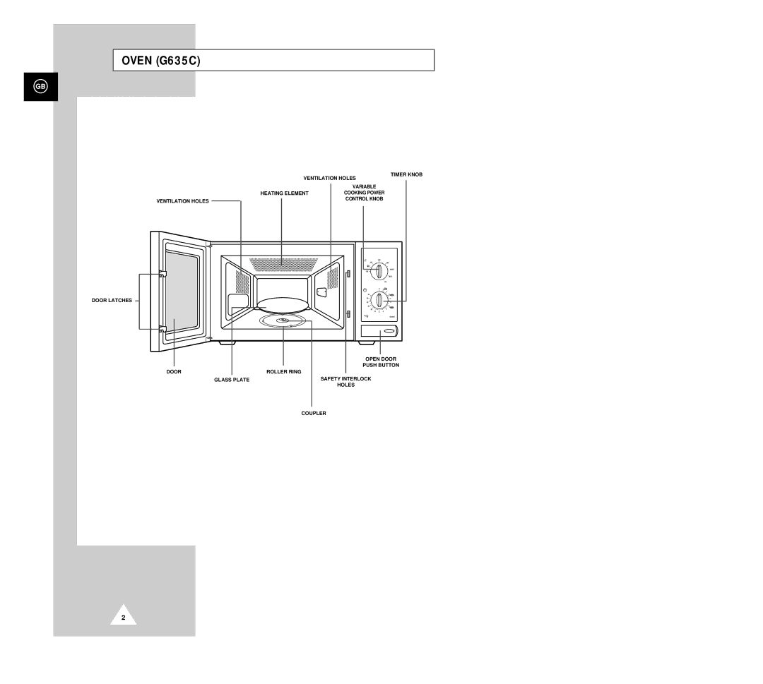 Samsung G633C/NSI, G633C(SKW), G633C(SDRW), G633C(SCAW) manual Oven G635C 