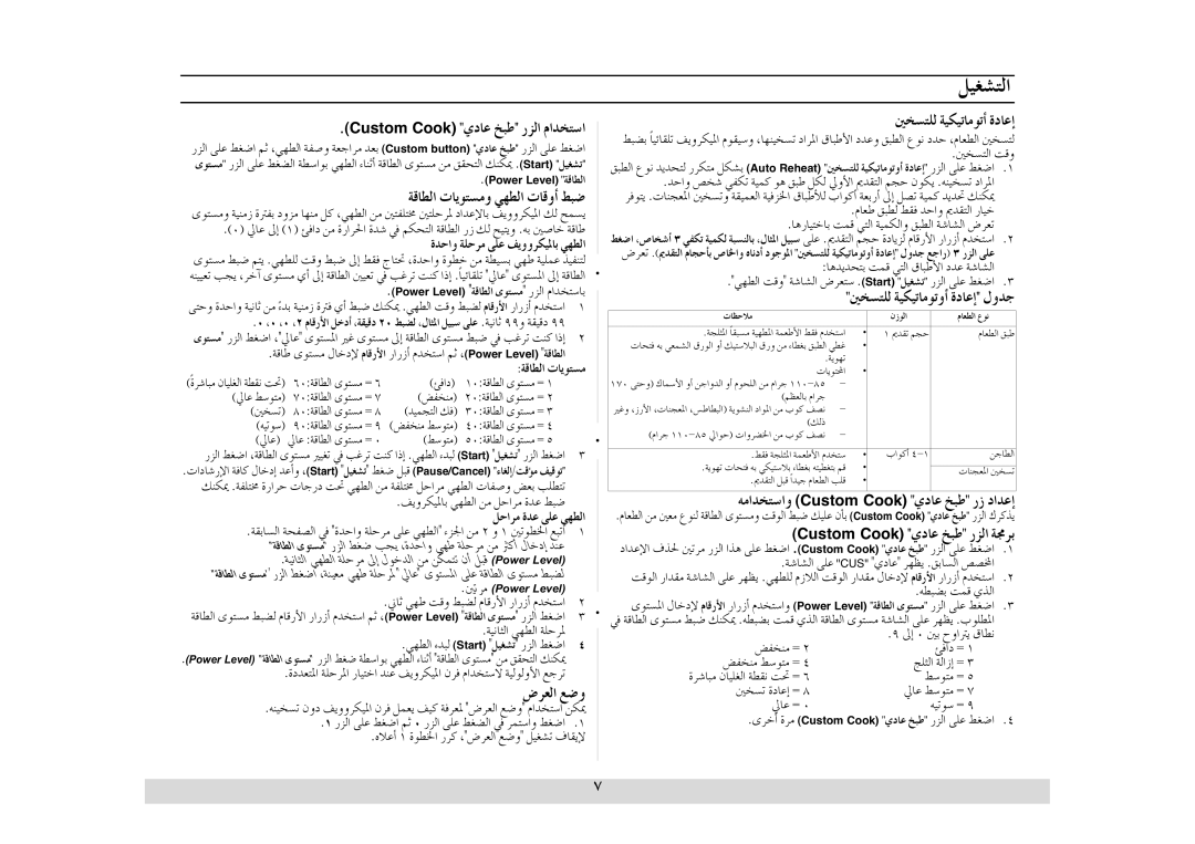 Samsung GE614ST-B/ZAM manual ÁbÉ£dG äÉjƒàùe, Custom Cook …OÉY ïÑW QõdG á›ôH 