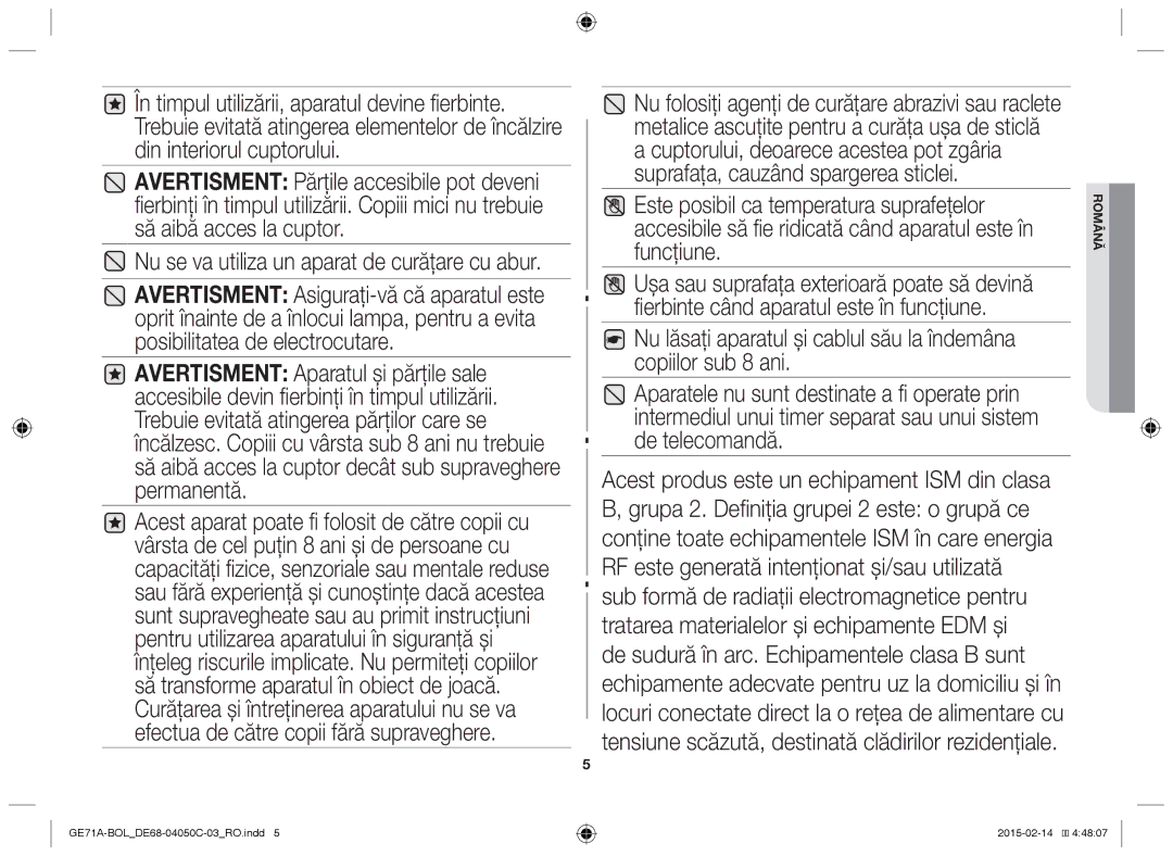 Samsung GE71A/BOL manual Este posibil ca temperatura suprafeţelor, Funcţiune, Fierbinte când aparatul este în funcţiune 