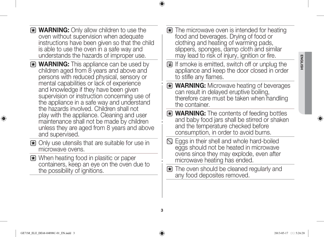 Samsung GE71M/ELE manual English 