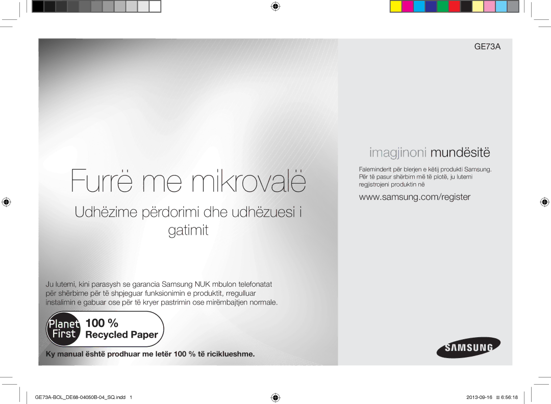 Samsung GE73A/XEO, GE73A/BOL manual Furrë me mikrovalë 