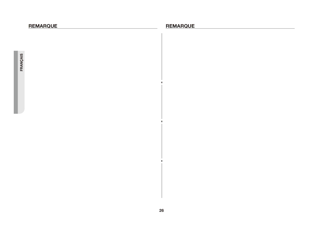 Samsung GE81A/XEF manual Remarque 