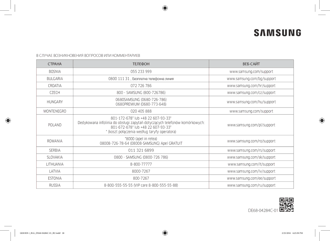 Samsung GE81KB-1/BAL manual Poland 