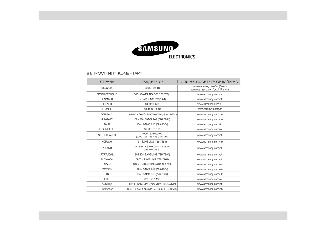 Samsung GE82N-B/BOL, GE82N-S/BOL manual 