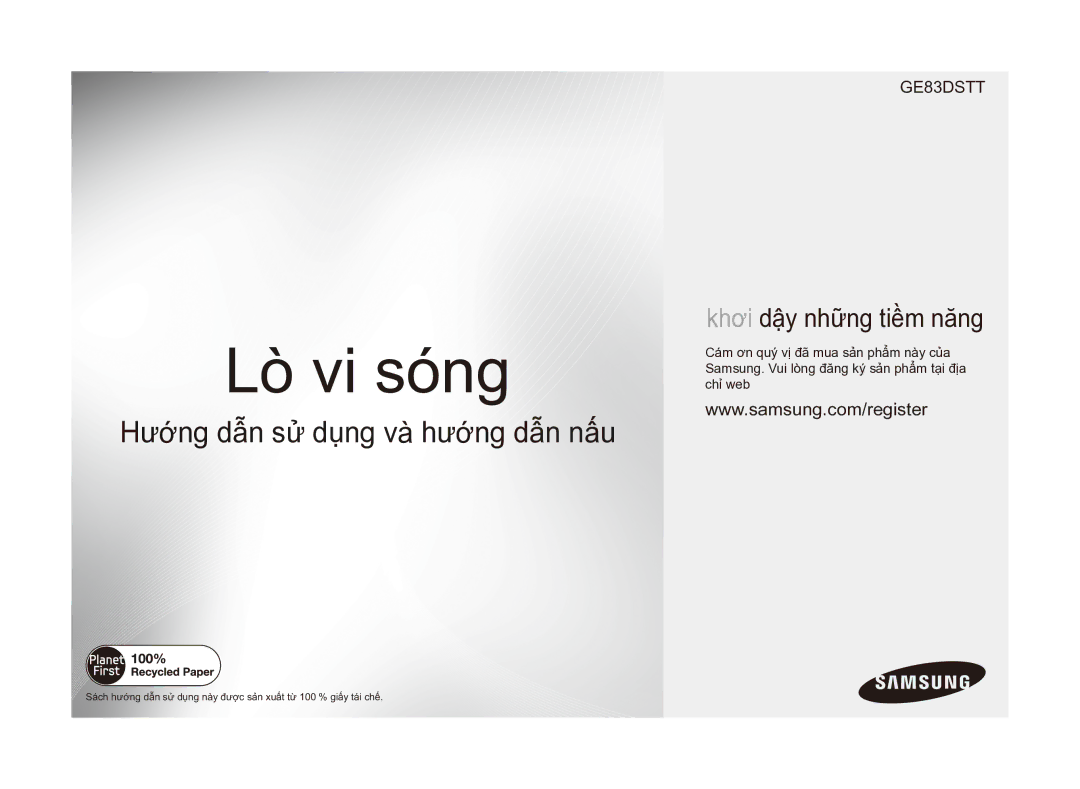 Samsung GE83DSTT/XSV manual Lò vi sóng 